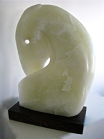 Sculpture carved in onxy stone entitled 'wild spirit'